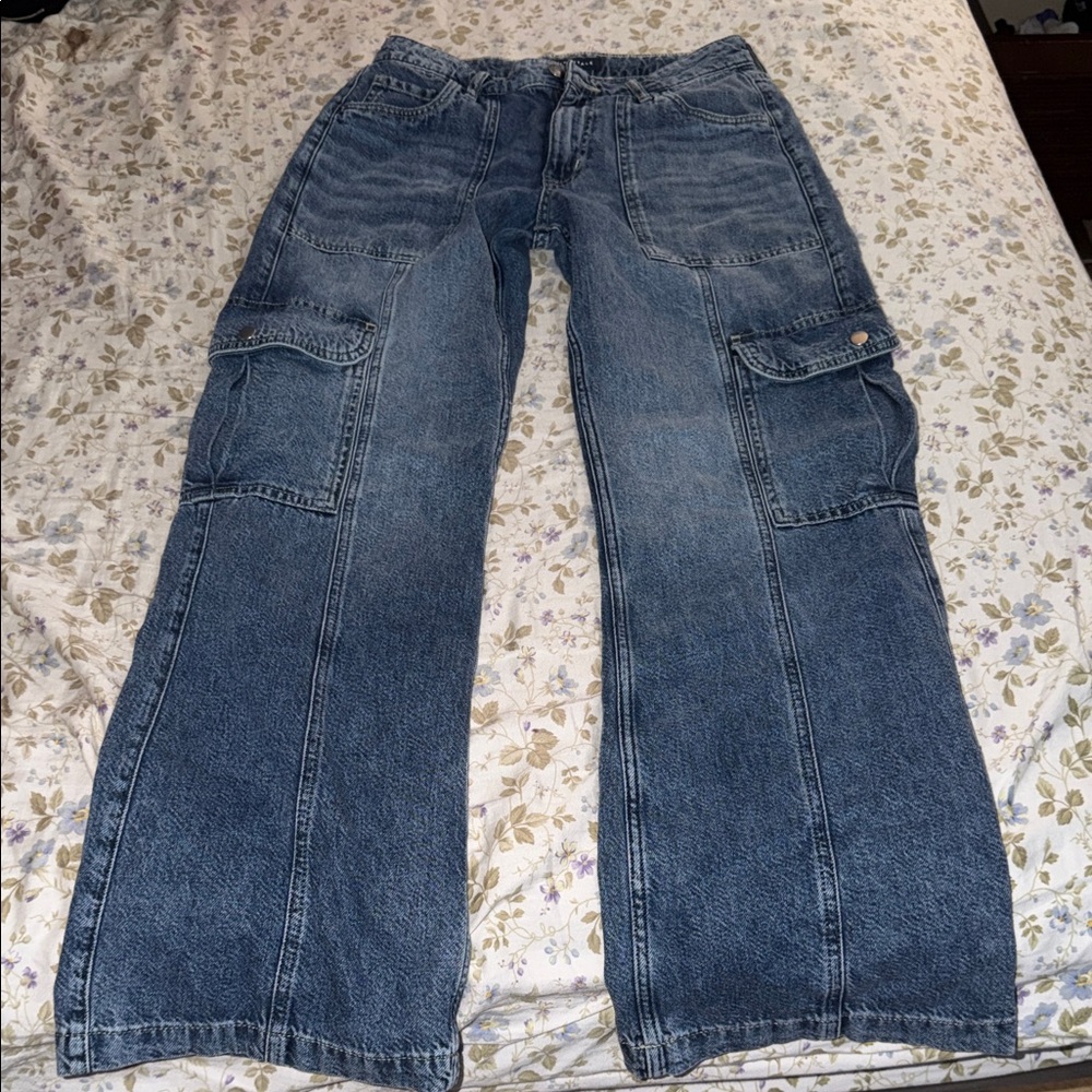 Relaxed Fit women’s  Denim Cargo Jeans